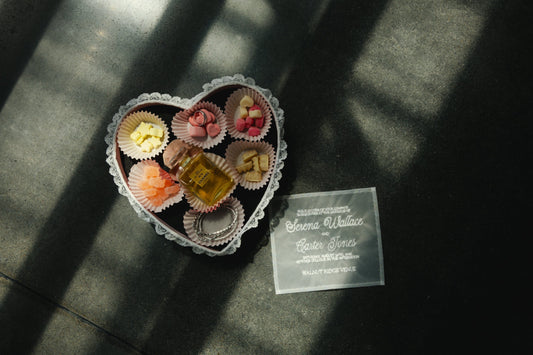 small wedding invitation save the date keepsakes in ivory tulle