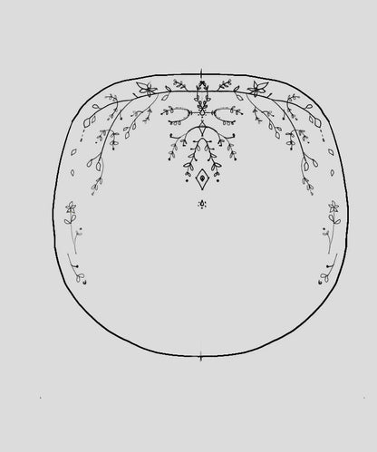 Customized Wedding Veil Sketch - Bridal Keepsake