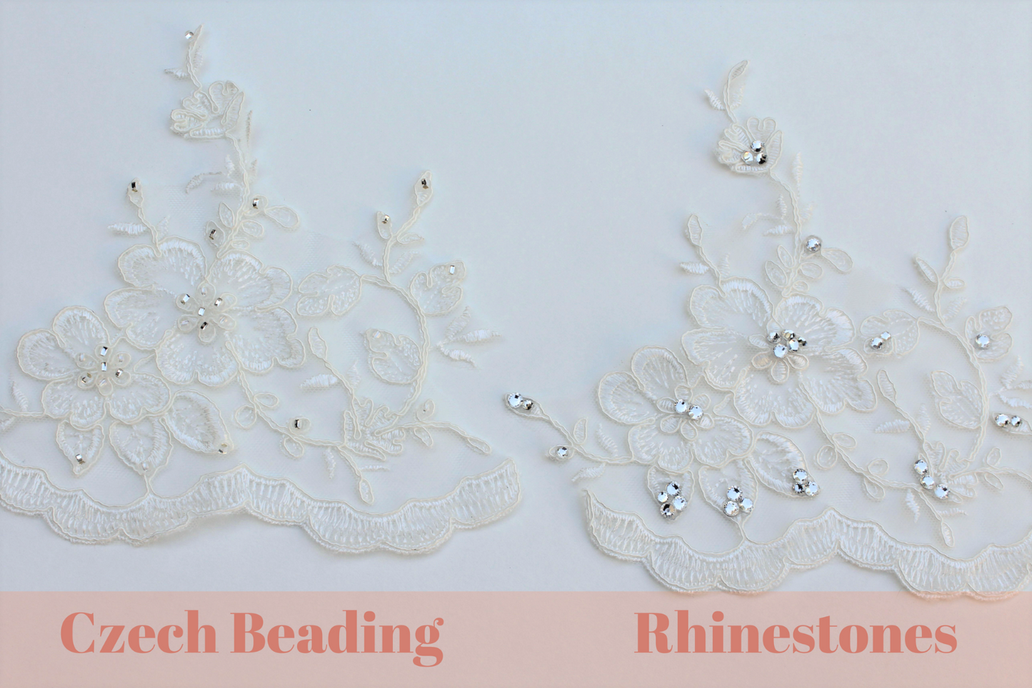 beaded rhinestone lace trim for wedding veils