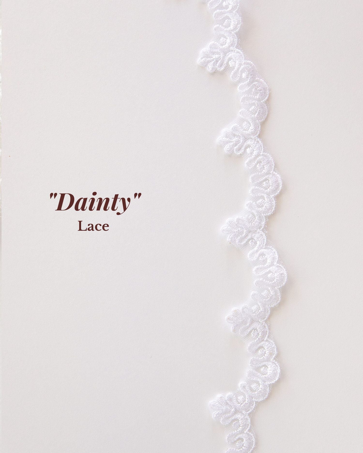 dainty thin scallop lace embroidered trim for veils