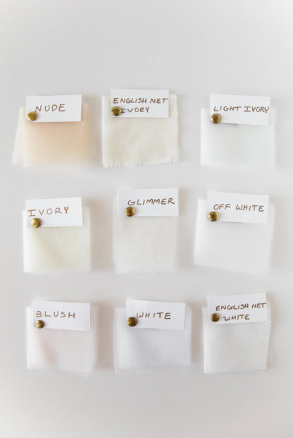 wedding veil colored swatches for brides 
