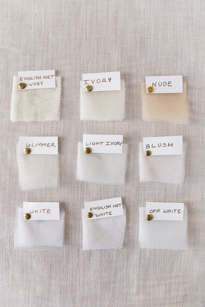 wedding veil colors in white off white light ivory and blush