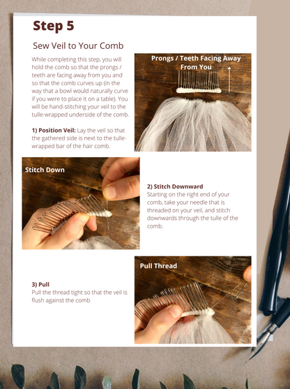 DIY pattern instructions for making your veil